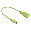 micro USB OTG redukcia Flexi-Slim, obojstranný konektor, 15 cm, zelená