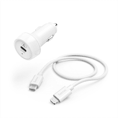 HAMA set rýchla USB nabíjačka do vozidla USB-C PD 20 W + kábel USB-C Lightning 1 m