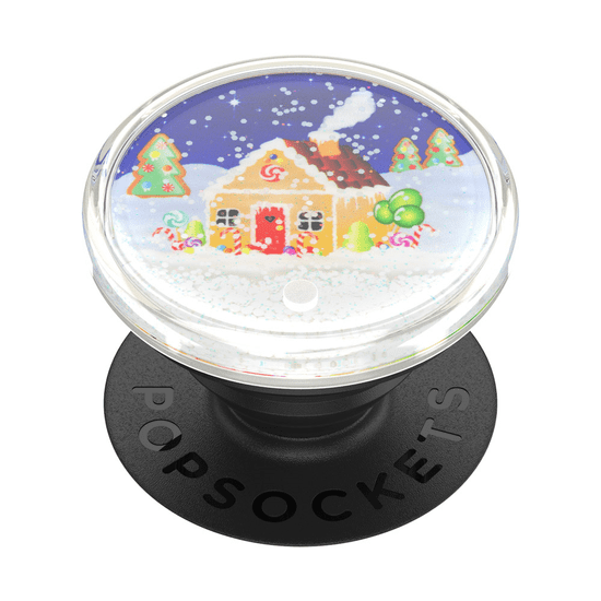 PopSockets PopGrip Gen.2, Tidepool Candy Cane Lane, zimná chalúpka v tekutine so snehom