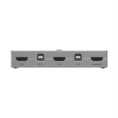 HAMA KVM prepínač pre 2 PC na 1 monitor, 3xUSB, 1xHDMI, vrátane káblov