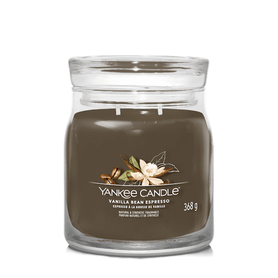 Yankee Candle VANILLA BEAN ESPRESSO - Stredná sviečka Signature 368g