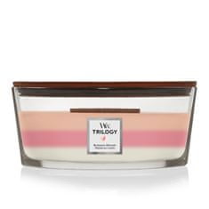 Woodwick Vonná sviečka s dreveným knôtom Elipsa Trilogy Blooming Orchard 453,6 g