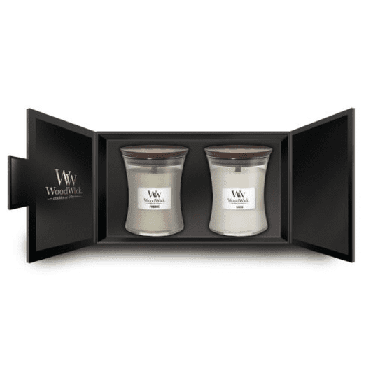 Woodwick DARČEKOVÝ SET - 2x stredná sviečka