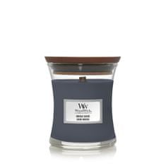 Woodwick INDIGO SUEDE - Malá sviečka 85g