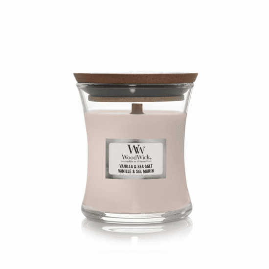 Woodwick VANILLA & SEA SALT - Stredná sviečka 275g