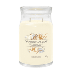 Yankee Candle SOFT WOOL & AMBER - Veľká sviečka Signature 567g