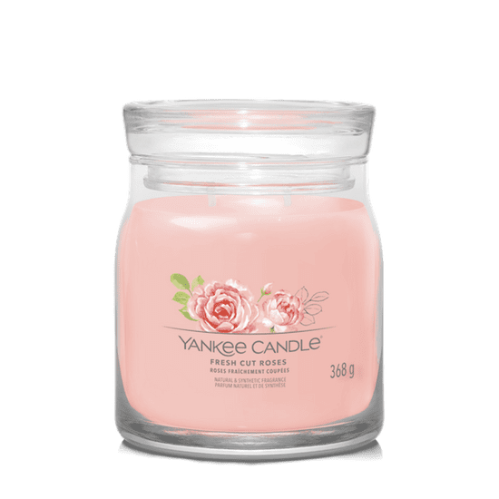 Yankee Candle FRESH CUT ROSES - Stredná sviečka Signature 368g