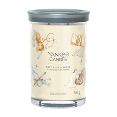 Yankee Candle SOFT WOOL & AMBER - Veľká sviečka Tumbler Signature 567g