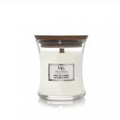 Woodwick WHITE TEA & JASMINE - Stredná sviečka 275g