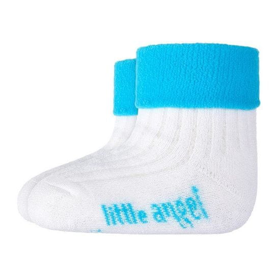 Little Angel Ponožky froté Outlast - biela/tyrkys