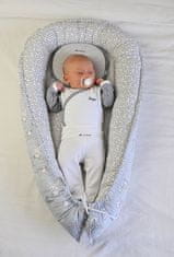 Little Angel Vankúšik pre novorodencov OUTLAST - pruh bielo šedý melír/šedý melír