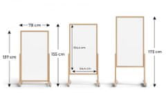 Allboards Mobilní tabule 78 x 137 cm ALLboards NATURAL VERT137_NAT