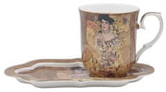 Home Elements  Porcelánový hrnček 360 ml, s podšálkou, Klimt Adele