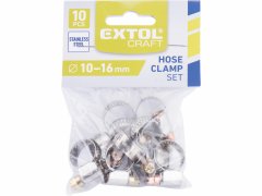 Extol Craft Spony hadicové antikorové 10ks, 10-16mm, EXTOL CRAFT