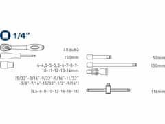 Fortum Sada nástrčných kľúčov Multi-lock, 19-dielna, FORTUM