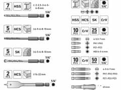 Extol Premium Sada bitov a vrtákov s 1/4" šesťhranným úchytom, 40ks, HSS, CrV, EXTOL PREMIUM