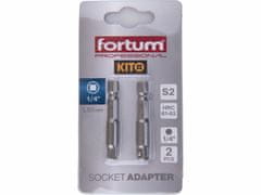 Fortum Adaptér 2ks, 1/4" x 50mm, S2, FORTUM