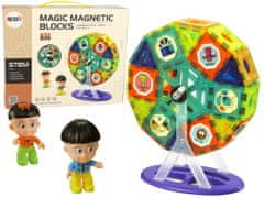 Lean-toys Magnetické stavebnice 3D ruské koleso Kolotoč 71 kusov