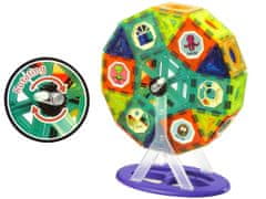 Lean-toys Magnetické stavebnice 3D ruské koleso Kolotoč 71 kusov