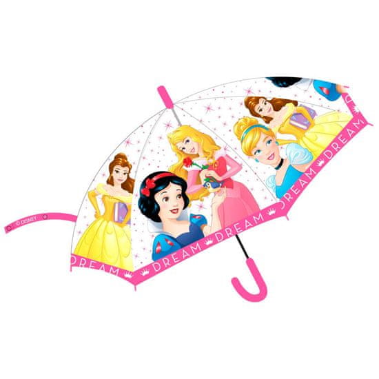 E plus M Transparentný detský dáždnik Disney Princezné 74 cm