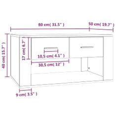 Vidaxl Konferenčný stolík čierny 80x50x40 cm spracované drevo