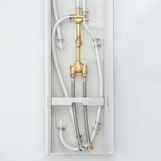 Petromila vidaXL SCHÜTTE Sklenený sprchový panel termostatická batéria LANZAROTE biely