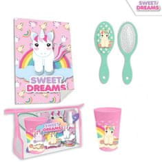 KIDS LICENSING Detský cestovný kozmetický set (kefa, pohár, uterák) UNICORN, KL10522