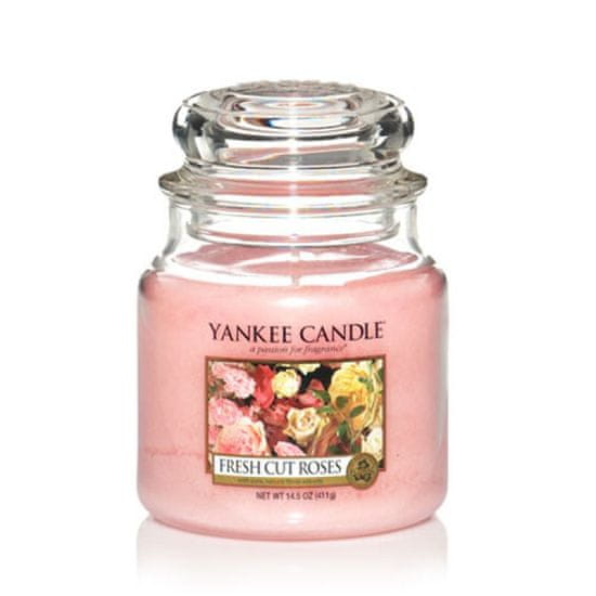 Yankee Candle FRESH CUT ROSES - Stredná sviečka 411g