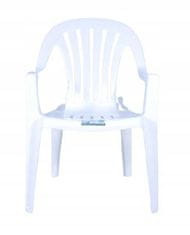 PSB Plastová záhradná stolička biela 