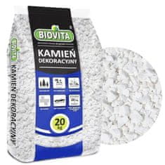 BioVita Biely dekoratívny kameň zrnitosti 8-16 mm 20 kg