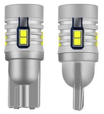 SEFIS LED žiarovka CSP2020 T10 12V 9SMD biela