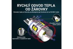 SEFIS LED žiarovka CSP2020 T10 12V 9SMD biela