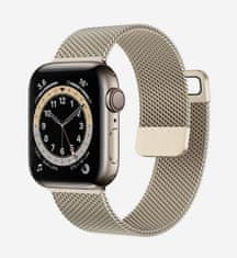 TopQ Kovový remienok LUXURY Magnet pre Apple Watch 42-44-45-49 mm zlatý 95823