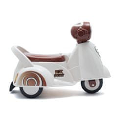 Baby Mix Detské odrážadlo motorka so zvukom Baby Mix Scooter biele 