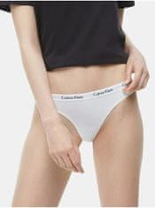 Calvin Klein Calvin Klein biele tangá s bielou gumou Thong Strings L