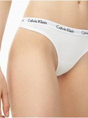 Calvin Klein Calvin Klein biele tangá s bielou gumou Thong Strings L