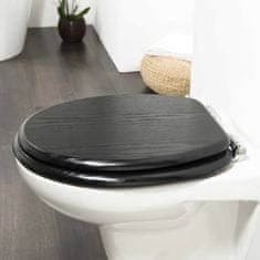 Petromila vidaXL Tiger WC sedadlo s pomalým sklápaním Blackwash MDF čierne 252030746