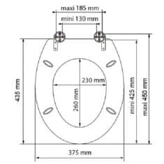 Petromila vidaXL SCHÜTTE WC sedadlo s pomalým zatváraním DARK WOOD MDF