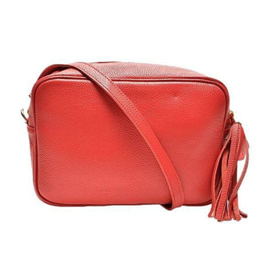 Carla Ferreri Dámska kožená crossbody kabelka CF1773T Rosso