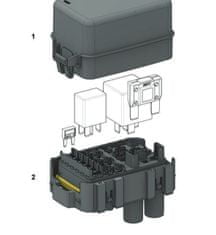 MTA Modul - 6 MINI positky+1 MAXI positka+ 1 MINI rele+3 MICRO rele