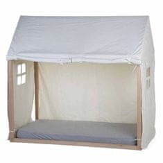 Vidaxl CHILDHOME Kryt na posteľ v tvare domčeka 150x80x140 cm, biely