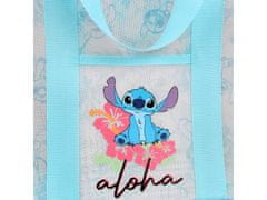 Disney Stitch Disney Transparentná plážová/nákupná taška, veľká taška cez rameno 47x35x10cm 