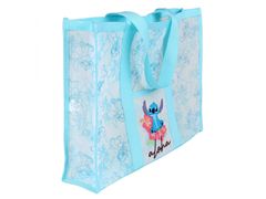 Disney Stitch Disney Transparentná plážová/nákupná taška, veľká taška cez rameno 47x35x10cm 