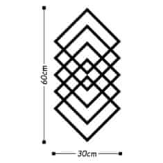 Wallity Nástenná kovová dekorácia GEOMETRY čierna