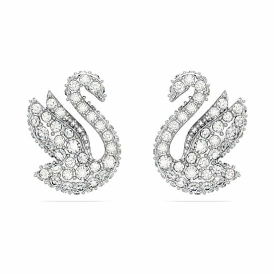 Swarovski Kôstkové náušnice Labuť Iconic Swan 5647873