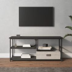 Vidaxl TV skrinka čierna 103x38x46,5 cm kompozitné drevo a oceľ