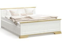 nabbi Manželská posteľ s roštom Igins LB-160 160x200 cm - sosna Andersen / dub zlatý