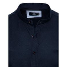 Dstreet Pánska košeľa s krátkym rukávom OVEA tmavomodrá kx0996 XXL