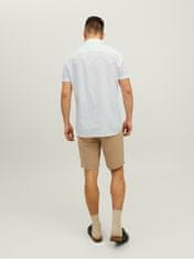 Jack&Jones Pánska košeľa JJESUMMER Slim Fit 12220136 White (Veľkosť XL)