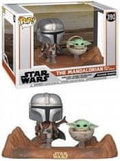 Funko POP! Zberateľská Figúrka Star Wars The Mandalorian Mandalorian & The Child Baby Yoda 390